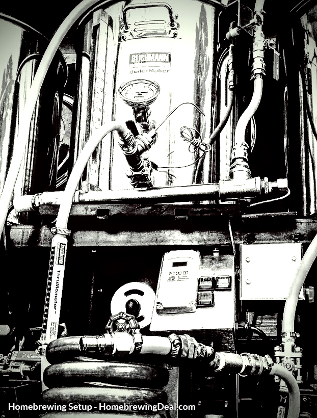 homebrewing beer setup