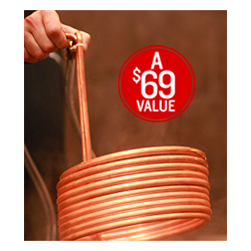 Free Wort Chiller with a $125 Homebrewing Purchase