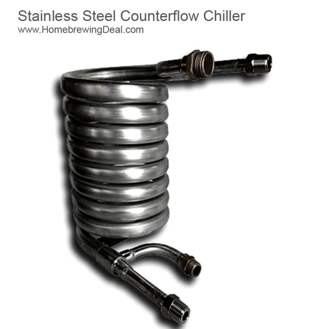 Homebrewing Stainless Steel Counterflow Chiller