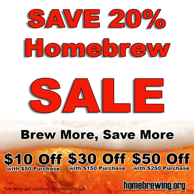 Save 20% On Almost Everything at Homebrewing.org