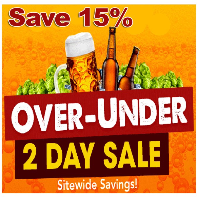 Save 15% On You Homebrewing Purchases - 2 Day Homebrew Flash Sale #homebrew #homebrewing #promocode #coupon #supply #equipment #deal #sale