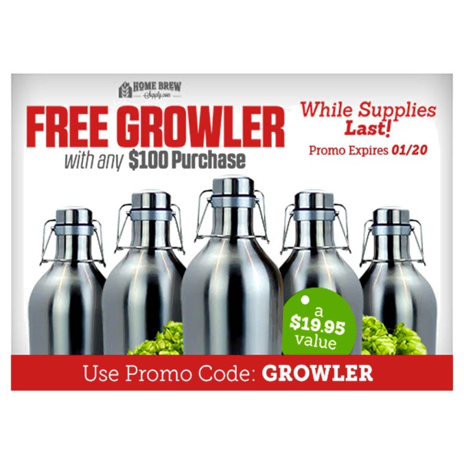 Get a Free Stainless Steel Growler with any $100 Purchase #stainless #steel #growler