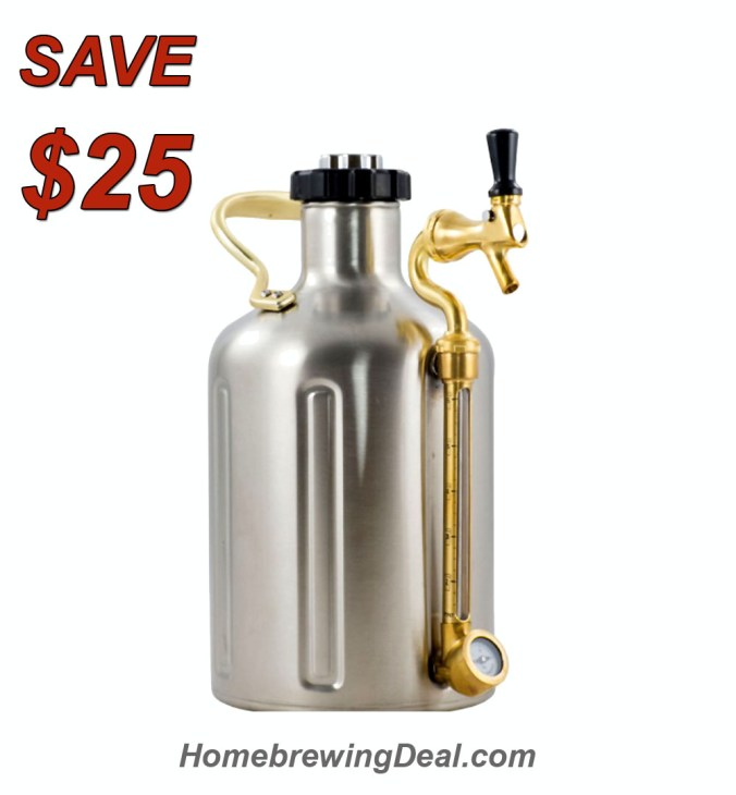 Save $25 On a Ukeg Pressurized Stainless Steel Mini Keg Growler with this MoreBeer.com Coupon Code #mini #keg #stainless #steel #growler #ukeg #promo #code #coupon #free #shipping