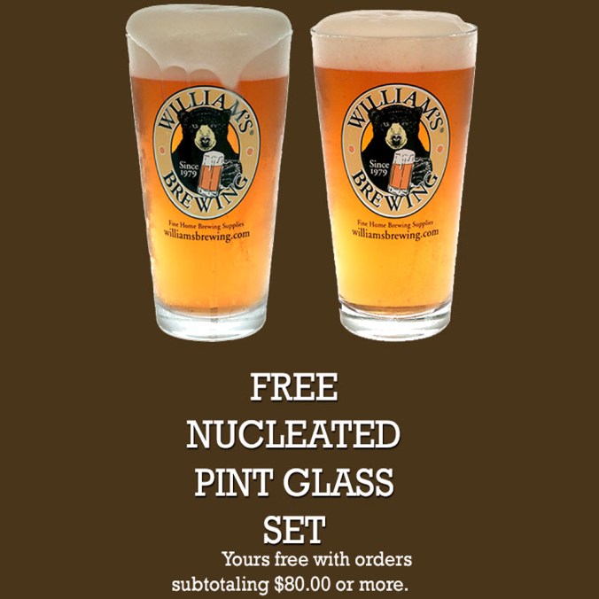 Get a Free Set of Pint Glasses With this Williams Brewing Promo Code and a Purchase of $80