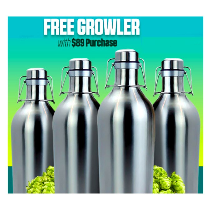 HomebrewSupply.com Promo Code for a Free Stainless Steel Beer Growler