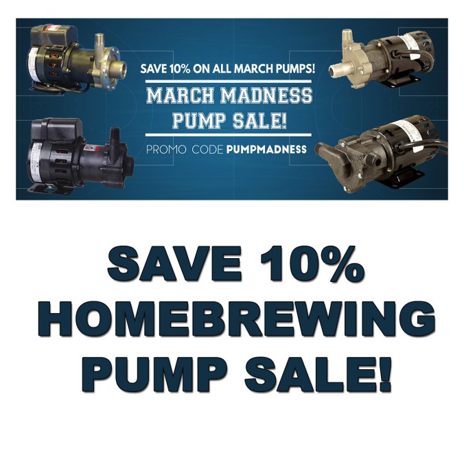 March Brewing Pumps Sale - Save 10% With This MoreBeer.com Coupon Code