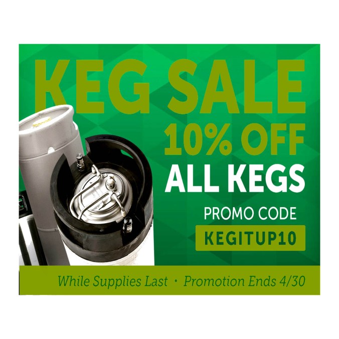 Save 10% on Home Brewing Kegs