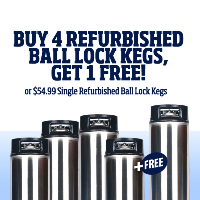 Home Brewing 5 Gallon Keg Sale!  Plus Buy 4 and Get 1 Free