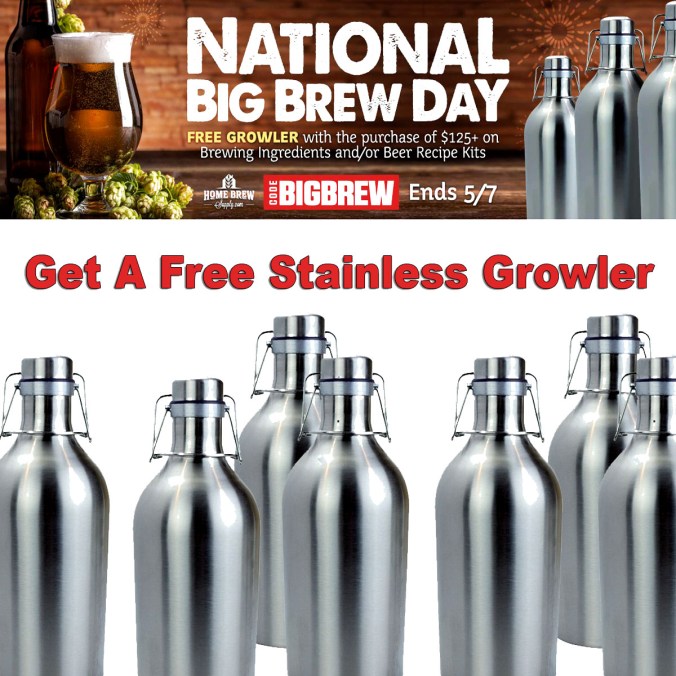 Free Stainless Steel Growler Promo Code #homebrew #homebrewing #stainless #steel #grolwer