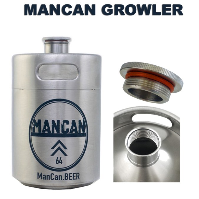 Save $6 On A Stainless Steel Man Can Mini Keg Growler