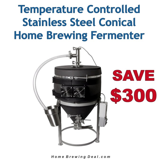 $300 Off A 14 Gallon Temperature Controlled Stainless Steel Conical Fermenter #conical #fermenter #promo #code #morebeer