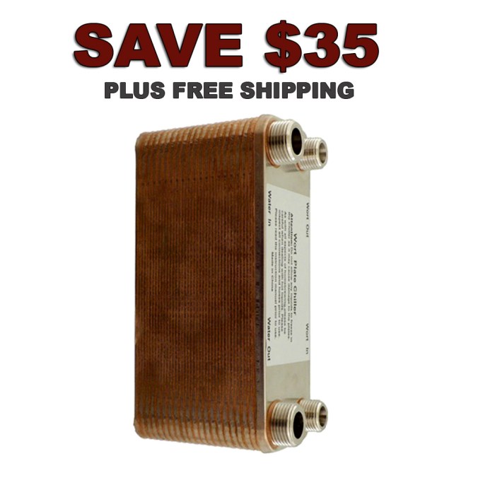 Save $35 on a 40 Plate Wort Chiller and Get Free Shipping