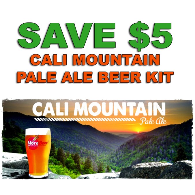 Save $5 On A More Beer Cali Mountain Pale Ale Homebrew Recipe Kit