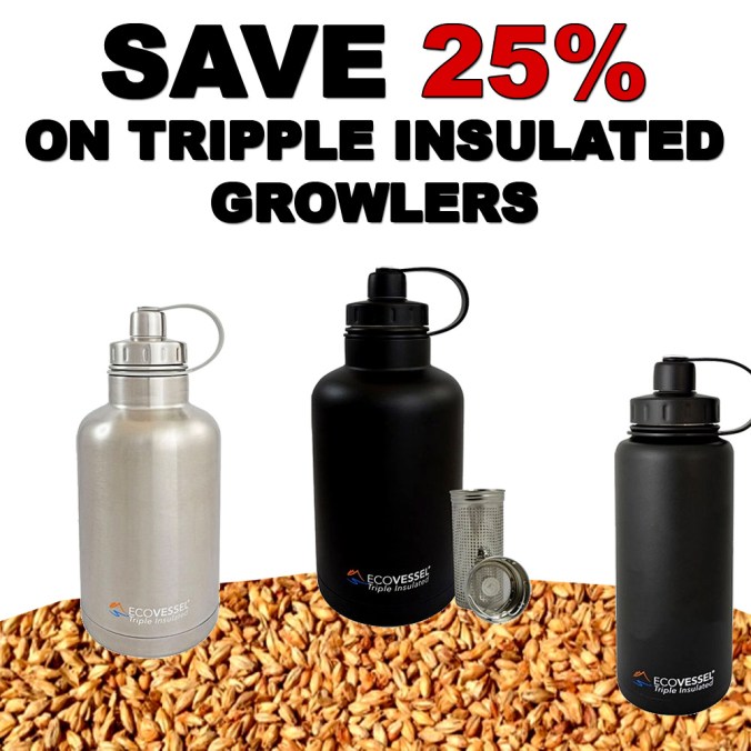 EcoVessel Insulated Growler Sale - Save 25%