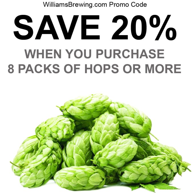 Save 20% On Hops When You Purchase 8 Packs Or More