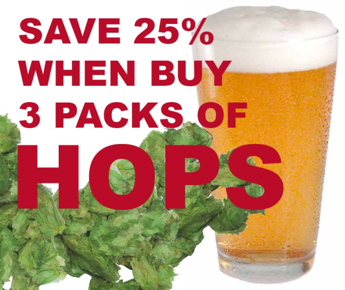 Save 25% On Domestic Hops When You Purchase 3 Packs!