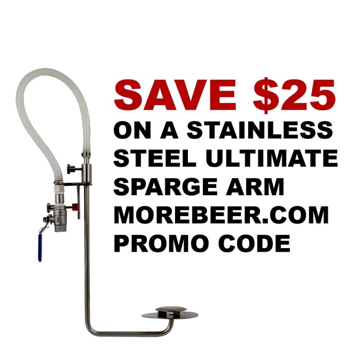 Save $25 On The MoreBeer.com Ultimate Sparge Arm With Promo Code