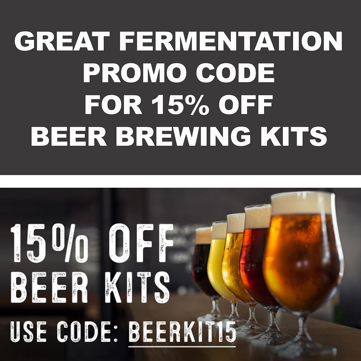 Save 15% On Beer Kits with this GreatFermentations.com Promo Code