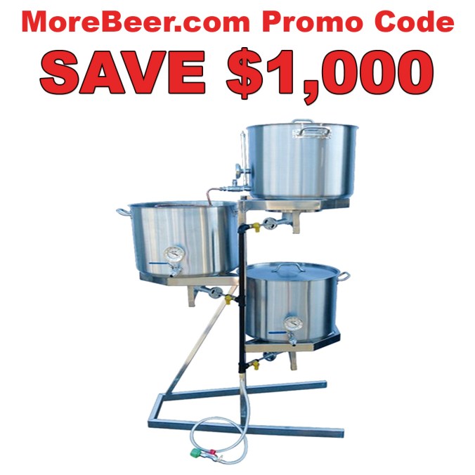 MoreBeer Promo Code For A All Grain Stainless Steel Home Brewing Systems - Save $1000