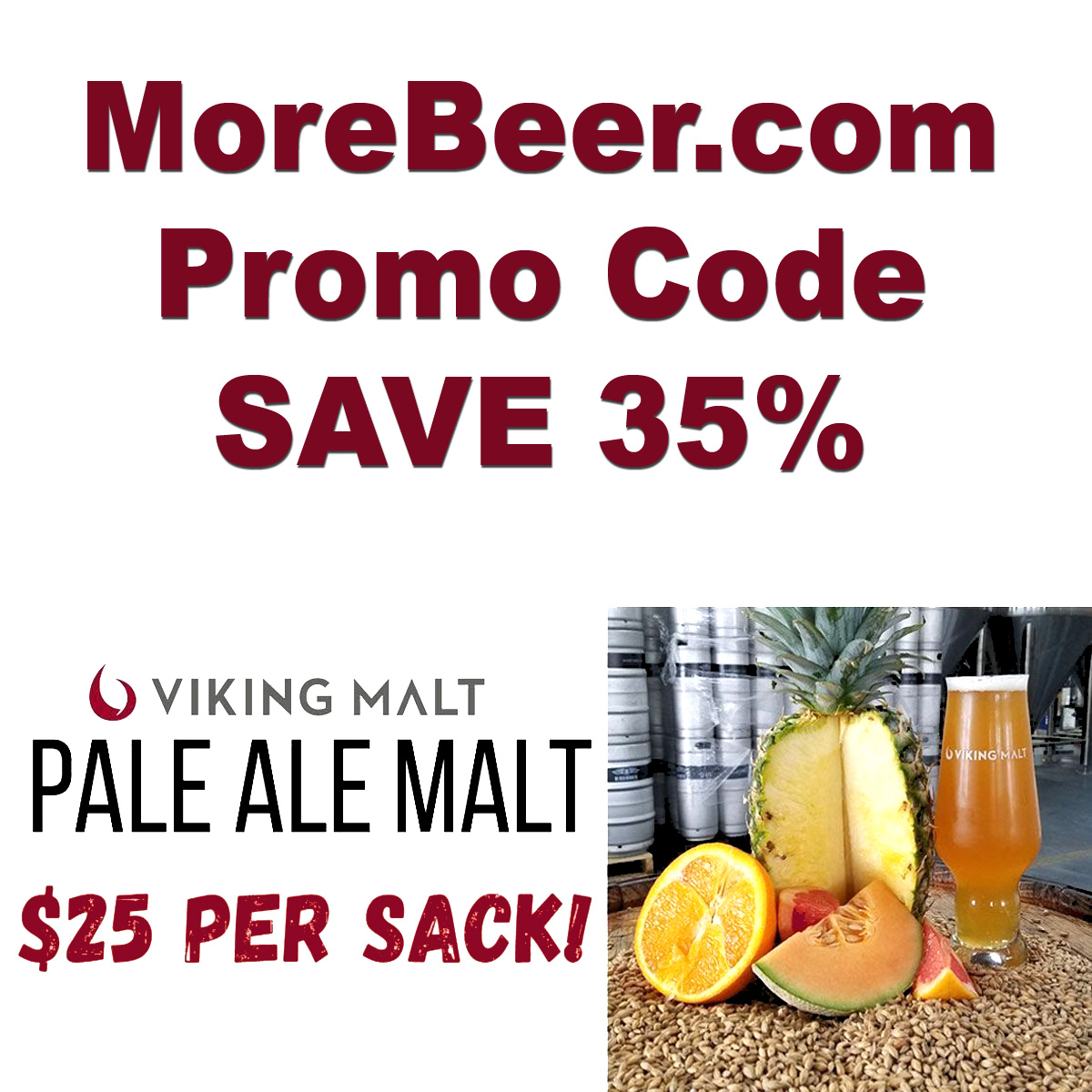 Get a 55 LBS Sack of Viking Malt for Just $25 When You Use This More Beer Coupon Code