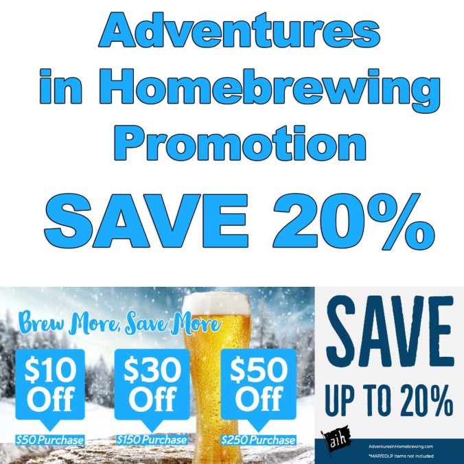 Save 20% at Adventures in Homebrewing - November 2019