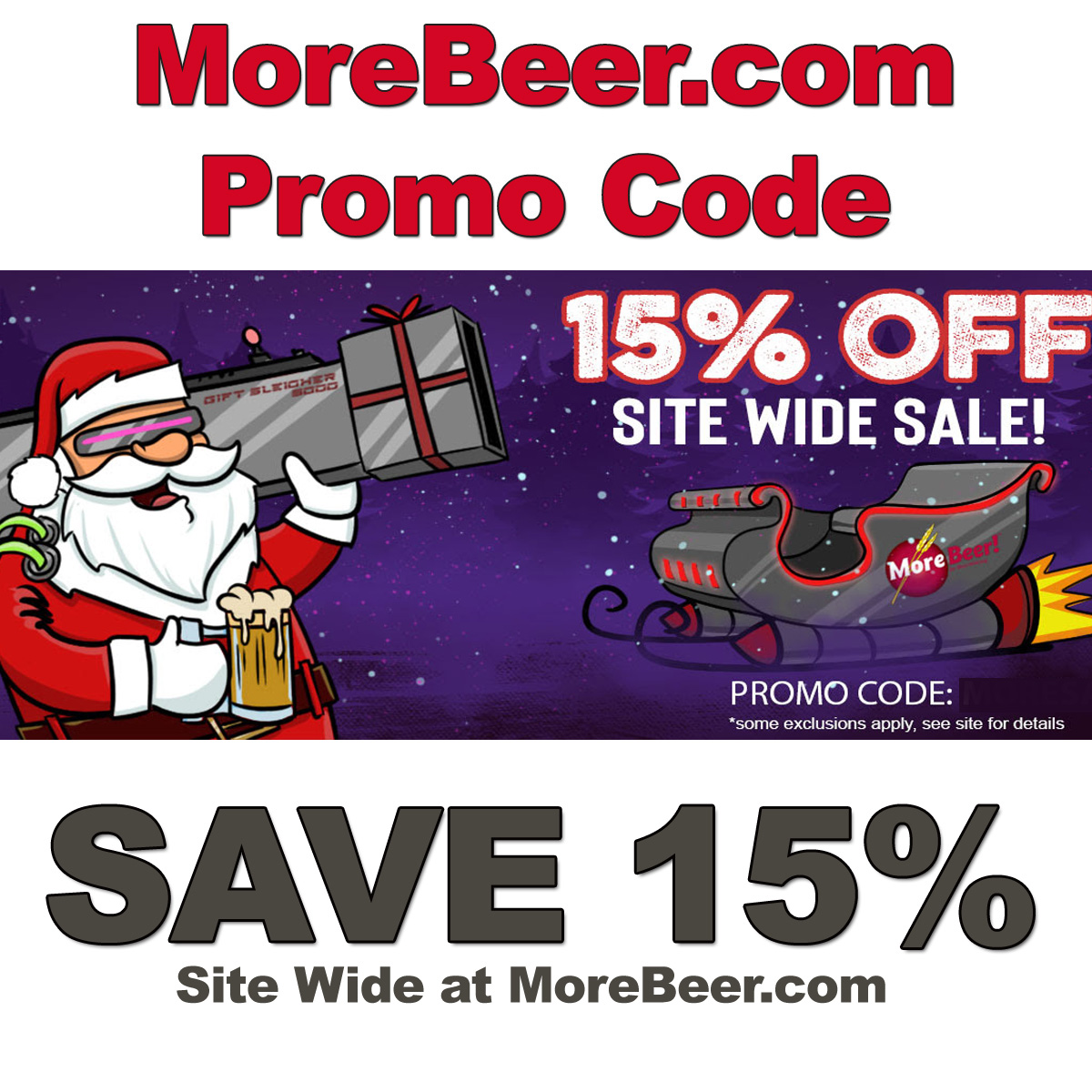 MoreBeer.com Coupon Code for 15% Off Site Wide