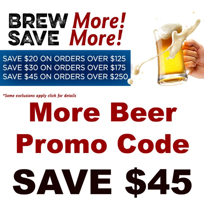 MoreBeer.com Coupon Code for $45 Off Your Purchase
