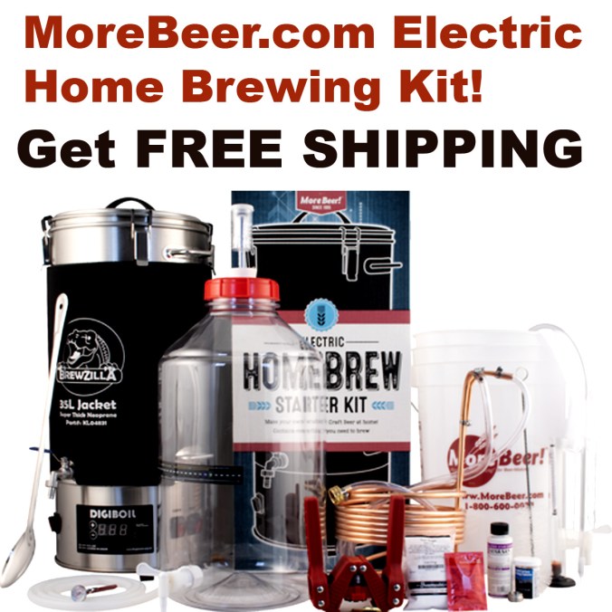 Use this MoreBeer.com promo code and Get a Free Beer Kit at MoreBeer with an Electric Home Brewing System