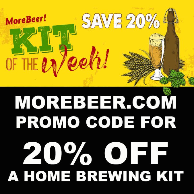 Get 20% Off A MoreBeer.com Home Brewing Beer Kit with this Promo Code.