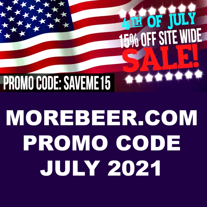 Save 15% on your order at MoreBeer.com with this 4th of July Home Brewing Promo Code